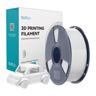 Sunlu PETG Filament White - Durable, high-quality 3D printing material