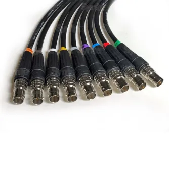 Infinitek DIN 1.0/2.3 uz BNC (F) priekš Decklink QUAD 0.3m
