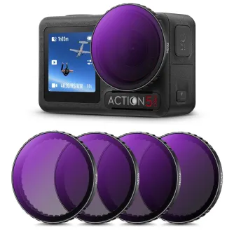 K&F Concept DJI Osmo Action 4 ND filtru komplekts ND8+ND16+ND32+ND64 4 iepakojum