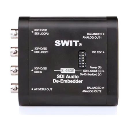 Swit S-4609 SDI Audio De-Embedder