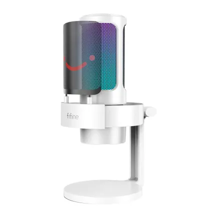 Fifine A8W USB kondensatora mikrofons balts