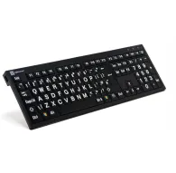 LogicKeyboard XLPrint NERO PC White on Black UKLogicKeyboard XLPrint NERO PC White on Black UK