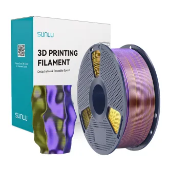 Sunlu PLA+ Silk Tri-Color Filament Черный Золотой Пурпурный
