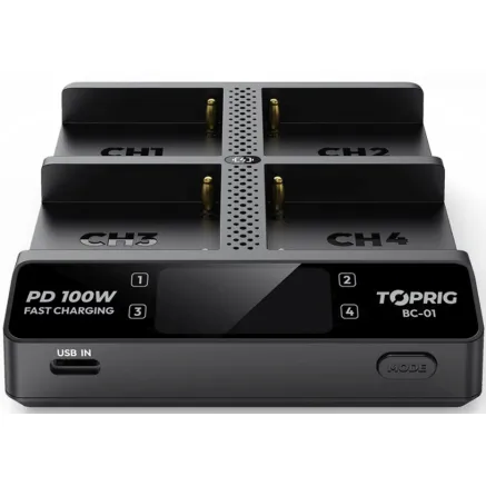 Accsoon TopRig 100W 4-Bay NP-F Ātrā Lādētājs