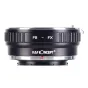 K&F Concept PB-FX Lens Adapter - Brass and aluminum, manual operation, infinity 