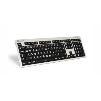 Logickeyboard XLPrint ALBA белая на черном UK