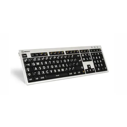 Logickeyboard XLPrint ALBA белая на черном UK