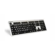 Logickeyboard XLPrint ALBA белая на черном UKLogickeyboard XLPrint ALBA белая на черном UK