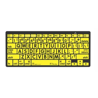 LogicKeyboard XLPrint Bluetooth Black on Yellow UK