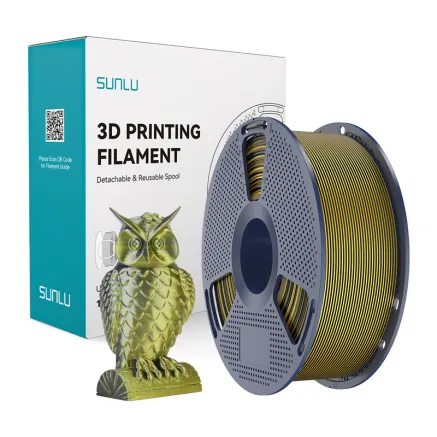 Sunlu PLA+ Silk Двухцветный Филамент Черный и Золотой