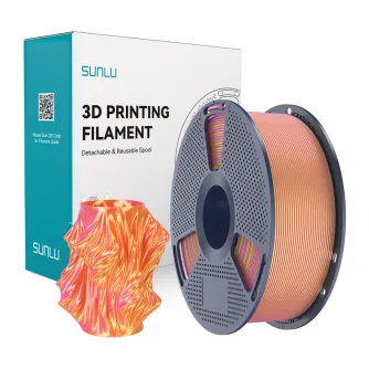 Sunlu PLA+ Silk Двухцветный Филамент Розовый и Золотой