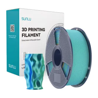 Sunlu PLA+ Silk Dual Color Filament Blue-Green