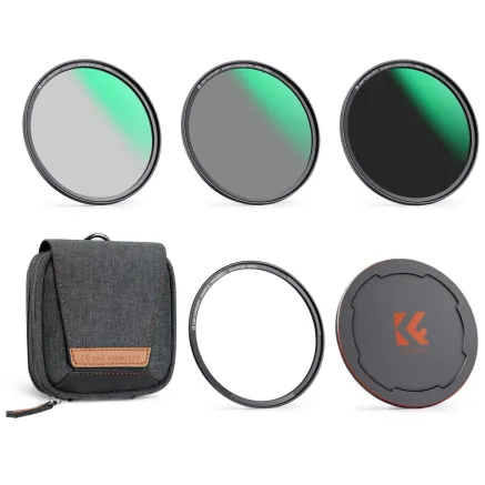 K&F Concept 58MM Magnētiskā Objektīva Filtru Komplekts CPL+ND8+ND64