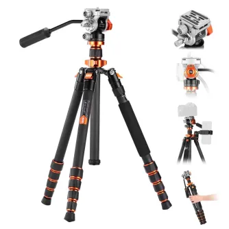 K&F Concept K&F углеродный легкий штатив O255C4+FH-03