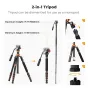 K&F Concept K&F Carbon Fiber Lightweight Camera Tripod O255C4+FH-03