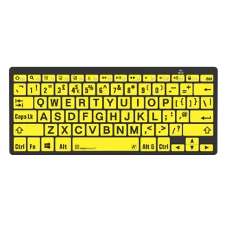 LogicKeyboard XLPrint Bluetooth Black on Yellow UK PC tastatūra