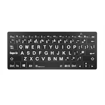 LogicKeyboard XLPrint Bluetooth White on Black UK PC