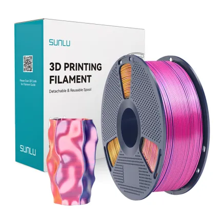 Sunlu PLA+ Silk Tri-Color Filament Red-Yellow-Blue