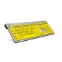 Клавиатура Logickeyboard XLPrint Slim Line Black on Yellow UK