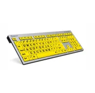 Logickeyboard XLPrint Slim Line Black on Yellow Tastatūra UKLogickeyboard XLPrint Slim Line Black on Yellow Tastatūra UK
