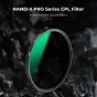 K&F Concept 52MM CPL filtrs NANO-X Pro misiņa rāmis