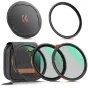 K&F Concept 67MM Nano-X sērijas magnētisko filtru komplekts CPL ND3-32 Black 