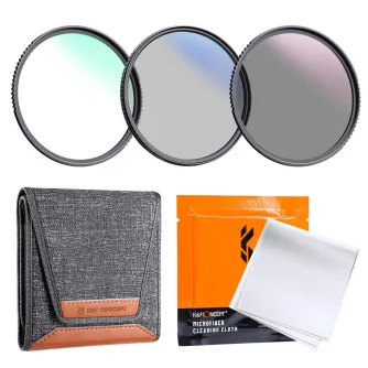 K&F Concept 46mm 3pcs Professional Lens Filter Kit
