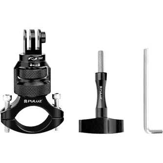 Aluminum 360 PULUZ Steering Wheel Mount for Sports Cameras (Black)