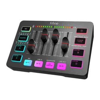 Fifine SC3W аудиомикшер черный