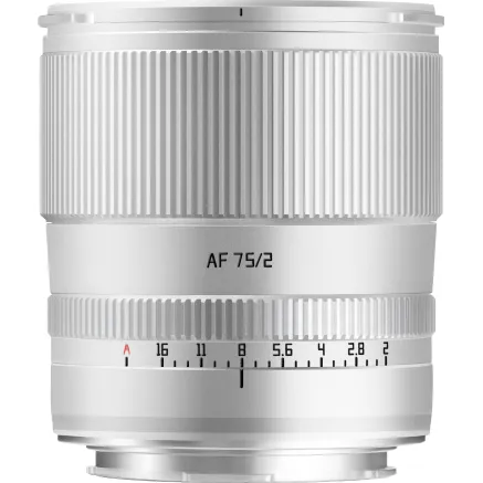 TTArtisan APS-C AF75mm F2 L Sudrabs