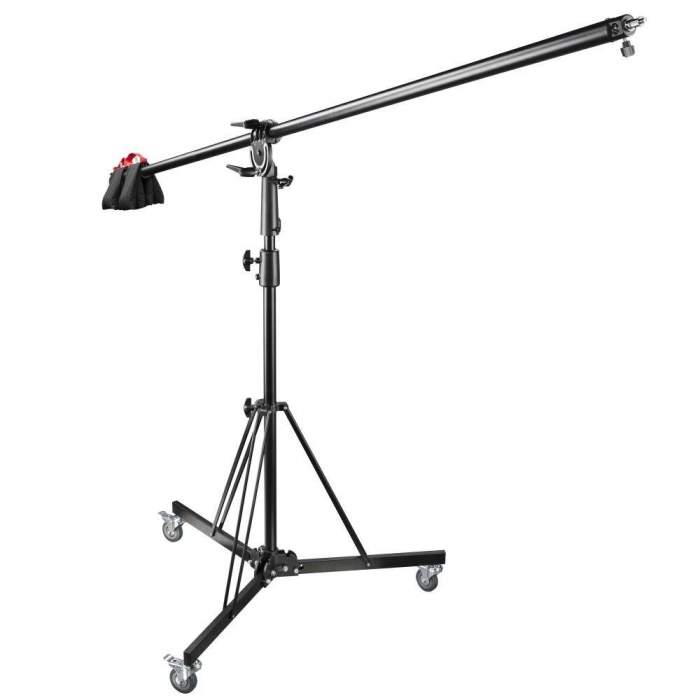 Boom Light Stands - walimex pro Wheeled Boom Stand with Counterweight - buy today in store and with delivery