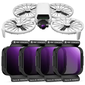 K&F Concept K&F DJI Flip фильтр 4PCS ND8&PL ND16&PL ND32&PL ND64&PL