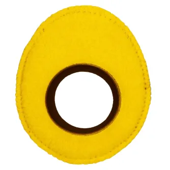 Eyecushion OVAL M Fleece Yellow - Warm fleece eyecushion for professional camera