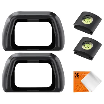 K&F Concept FDA-EP18 Kit - Viewfinder eyecups, hot-shoe levels, cleaning cloth