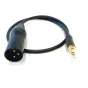 L-2E5 microphone cable 4,6mm, XLR(M) / JACK 3,5mm TRS (M) 0,5 m, BLK