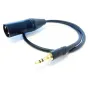 L-2E5 microphone cable 4,6mm, XLR(M) / JACK 3,5mm TRS (M) 0,5 m, BLK