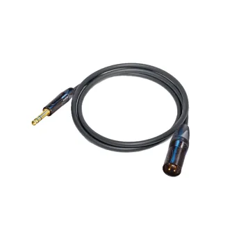 L-2E5 microphone cable 4,6mm, XLR(M) / JACK TRS (M) 0,5 m, BLK