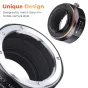 K&F Concept NIK-M4/3 Adapter - Augsta precizitāte Nikon AI F objektīviem
