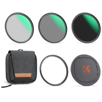 K&F Concept 77MM Magnetic Lens Filter Kit CPL+ND8+ND64+Magnetic Adapter Ring+Magnetic Lens Cap