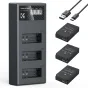 K&F Concept K&F LP-E12 Камера Батарея 1100mAh 3-пак Л Charger