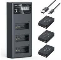 K&F Concept K&F LP-E12 Kameras Akumulators 1100mAh 3-paku LādētājsK&F Concept K&F LP-E12 Kameras Akumulators 1100mAh 3-paku Lādētājs