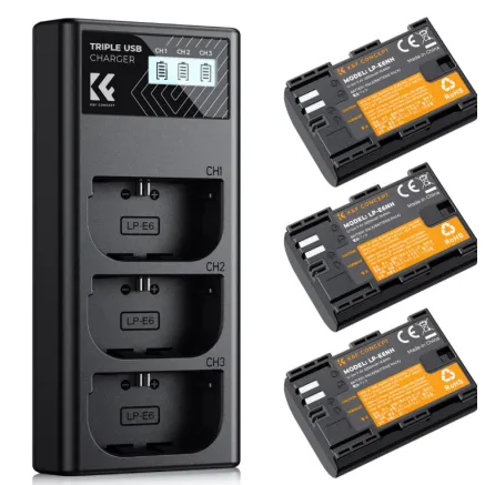 K&F Concept K&F LP-E6NH KF28.0039V1 Аккумулятор для камеры 2250mAh 3-слотовый 