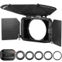 K&F Concept K&F Matte Box Kit Pro - 2 Lens Frames and 67/72/77/82/95mm Adapter