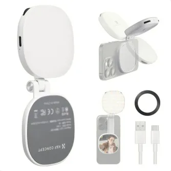 K&F Concept Magnetic Selfie Light KF34.053 - 360 rotation, CRI 95+, USB-C 