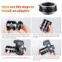 K&F Minolta A/Sony A uz Canon EOS R adapteris