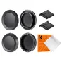 K&F Concept Nikon Z-mount Cap Set - 2 Body Caps, 2 Lens Caps, 2 Hot Shoe Caps
