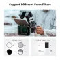 K&F Concept Matte Box Kit 5pcs Adapter Rings 67-95mm ND8 Filtrs