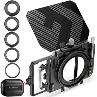K&F Concept Matte Box Kit 5pcs Adapter Rings 67/72/77/82/95mm 2 Filter Frames