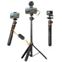 K&F Concept MS08 - Lightweight tripod and selfie stick, 157.8cm height, 3kg 