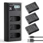 K&F Concept Nikon EN-EL14 Akumulators 1050mAh 3-Pack Lādētājs